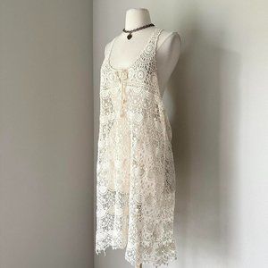 Blue Island Crochet Boho Swimsuit Cover-Up